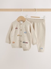 Neutral Transport Knitted Cardigan and Legging Baby Set (0mths-2yrs) - Image 4 of 13