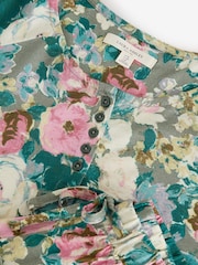Laura Ashley Pink/Green Lichendale Jersey Twosie Pyjamas - Image 10 of 13