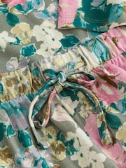 Laura Ashley Pink/Green Lichendale Jersey Twosie Pyjamas - Image 13 of 13