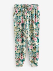 Laura Ashley Pink/Green Lichendale Jersey Twosie Pyjamas - Image 9 of 13
