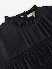 Negro - Laura Ashley Shirred Long Sleeve Blouse - Imagen 8 de 8