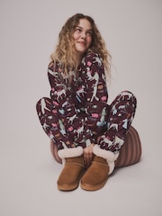 Burgundy Red Dogs Long Sleeve Pyjamas - Image 1 of 6