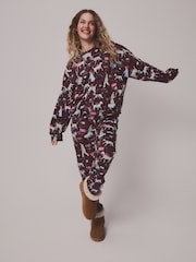 Burgundy Red Dogs Long Sleeve Pyjamas - Image 2 of 6