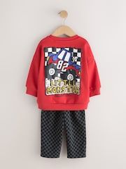 Red Crew Neck Joggers Set 4 Piece (3mths-7yrs) - Image 5 of 7