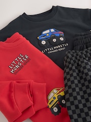Red Crew Neck Joggers Set 4 Piece (3mths-7yrs) - Image 7 of 7