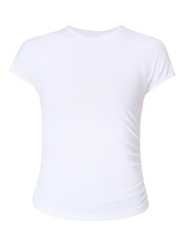 Sweaty Betty White Athlete Crop Seamless Ruched T-Shirt - Image 7 of 7 Sweaty Betty White Athlete Crop Seamless Ruched T-Shirt - Image 7 of 7