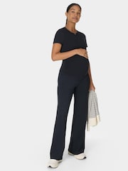 Sweaty Betty Black All Day Maternity Wide Leg Trousers - Image 3 of 7