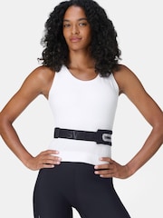 Sweaty Betty White Athlete Crop Seamless Workout Tank Top - Image 3 of 7