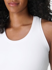 Sweaty Betty White Athlete Crop Seamless Workout Tank Top - Image 5 of 7