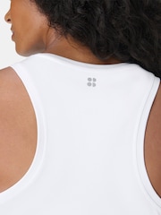Sweaty Betty White Athlete Crop Seamless Workout Tank Top - Image 6 of 7