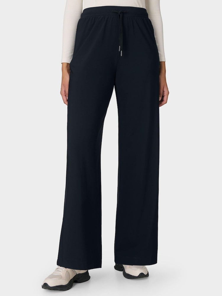 Sweaty Betty Black Explorer Wide Leg Trousers - Image 1 of 7 Sweaty Betty Black Explorer Wide Leg Trousers - Image 1 of 7