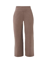 Sweaty Betty Brown Unwind 32" Pleated Wide Leg Trousers - Image 7 of 7