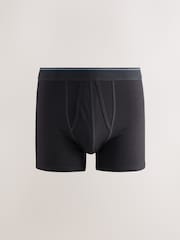 Sort taljebånd med tip - 5 Pakke - A-Front Cotton Rich Boxers - Billede 2 af 10