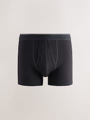 Sort taljebånd med tip - 5 Pakke - A-Front Cotton Rich Boxers - Billede 3 af 10