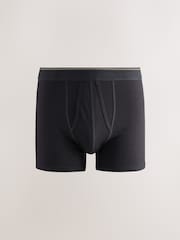 Sort taljebånd med tip - 5 Pakke - A-Front Cotton Rich Boxers - Billede 6 af 10