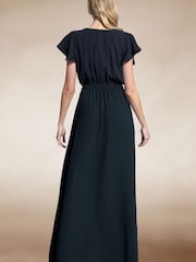 Hot Squash Blue Chiffon Maxi Dress - Image 4 of 6