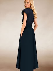 Hot Squash Blue Chiffon Maxi Dress - Image 5 of 6