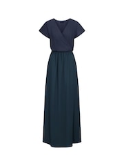 Hot Squash Blue Chiffon Maxi Dress - Image 6 of 6