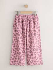 Pink Animal Print Pullon Wide Leg Trousers (3-16yrs) - Image 1 of 4