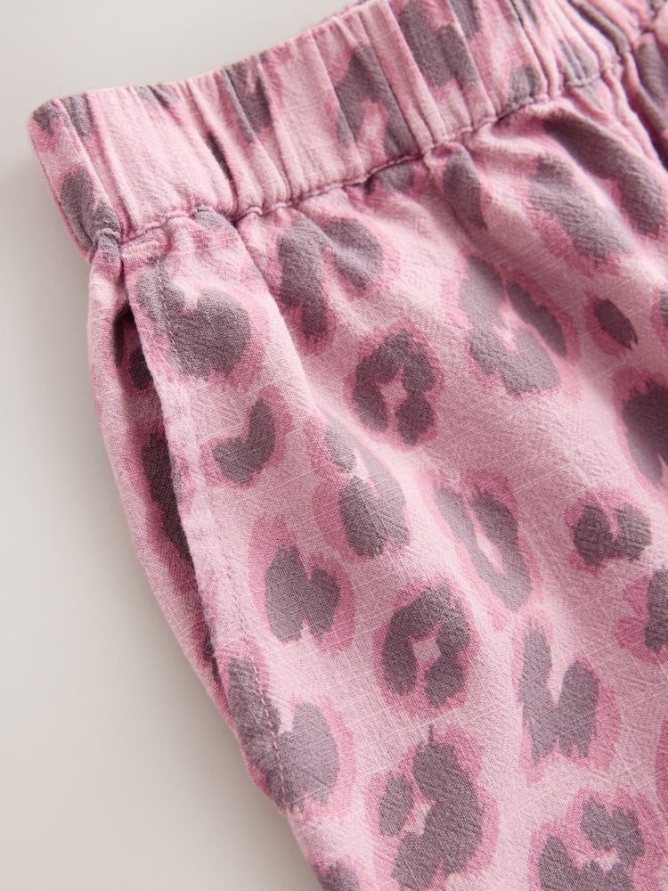 Pink Animal Print Pullon Wide Leg Trousers (3-16yrs) - Image 4 of 4