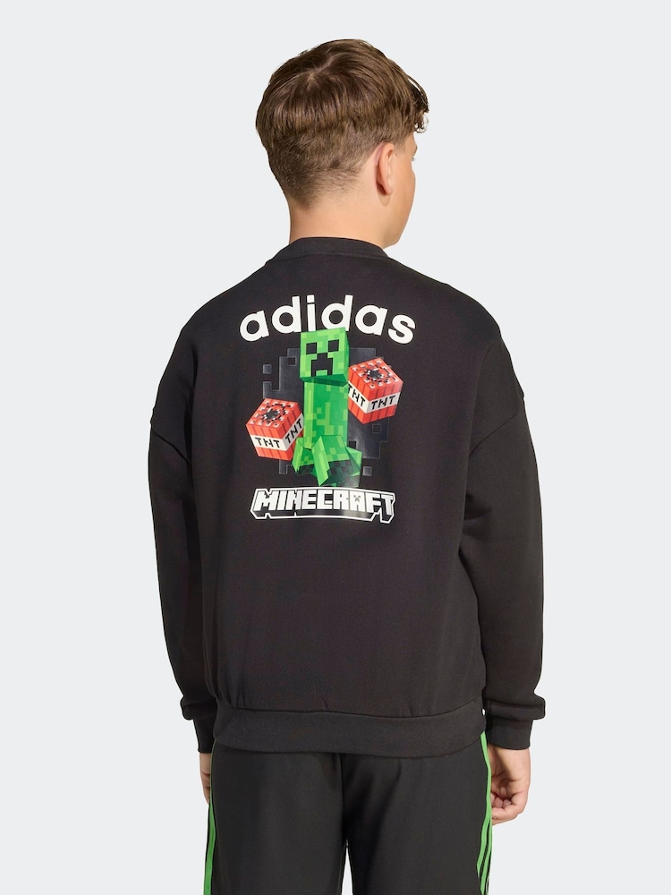 adidas Originals Black adidas Minecraft Crew Neck Sweat Top - Image 2 of 6 adidas Originals Black adidas Minecraft Crew Neck Sweat Top - Image 2 of 6