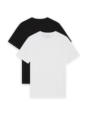 Lyle & Scott Jet Black/ White Multipack T-Shirts 2 Pack - Image 2 of 3
