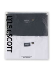 Lyle & Scott Jet Black/ White Multipack T-Shirts 2 Pack - Image 3 of 3