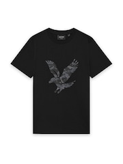 Lyle & Scott Black Pixelated Eagle Graphic T-Shirt - Image 1 of 1