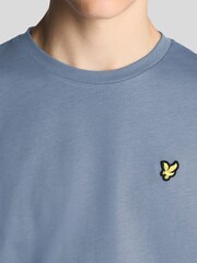 Синий - Футболка Lyle & Scott с вырезом под горло - Изображение 4 6