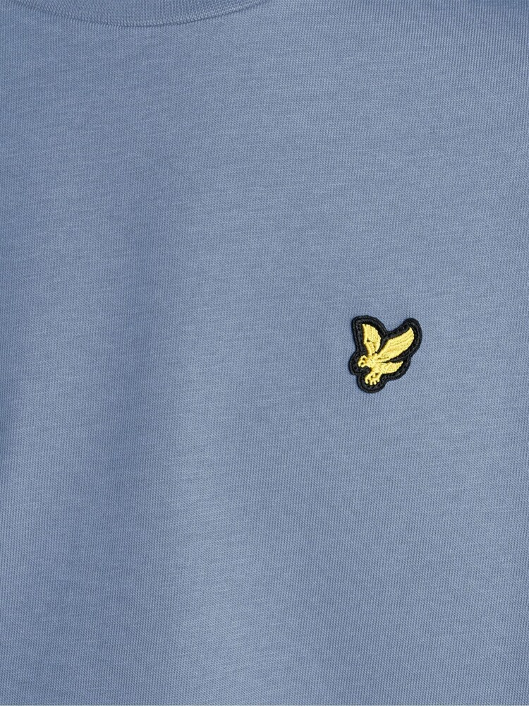 Синий - Футболка Lyle & Scott с вырезом под горло - Изображение 6 6