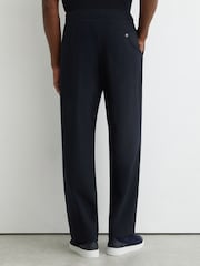 Reiss Navy Found Relaxed Fit Stretch Drawstring Trousers - Image 6 of 7