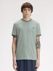 Fred Perry Blue Twin Tipped T-Shirt - Image 1 of 5