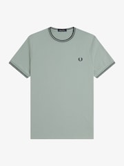 Fred Perry Blue Twin Tipped T-Shirt - Image 4 of 5