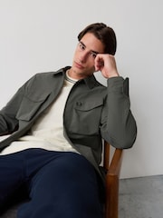 Fred Perry Green Ripstop Pocket Overshirt - Image 4 of 7