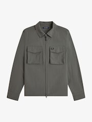 Fred Perry Green Ripstop Pocket Overshirt - Image 6 of 7