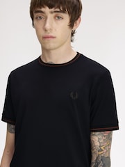 Fred Perry Blue Twin Tipped T-Shirt - Image 3 of 5