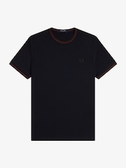 Fred Perry Blue Twin Tipped T-Shirt - Image 4 of 5