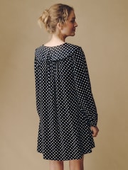 Laura Ashley Dancing Dot Spot Ruffle Mini Dress - Bild 2 von 7