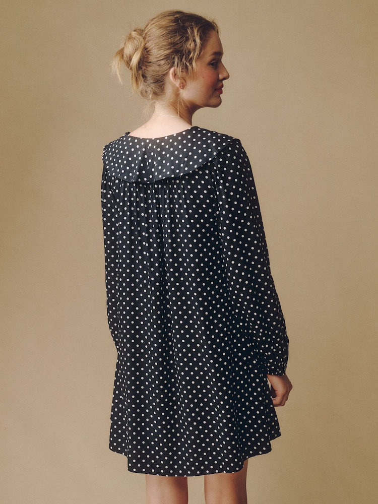 Laura Ashley Dancing Dot Spot Ruffle Mini Dress - Bild 2 von 7 Laura Ashley Dancing Dot Spot Ruffle Mini Dress - Bild 2 von 7