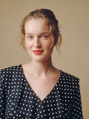 Laura Ashley Dancing Dot Spot Ruffle Mini Dress - Bild 4 von 7