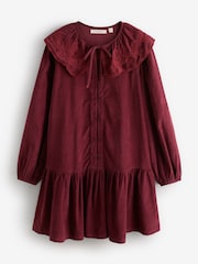 Laura Ashley Cord Embroidered Statement Scalloped Collar Tea Dress - Kuva 5 / 7