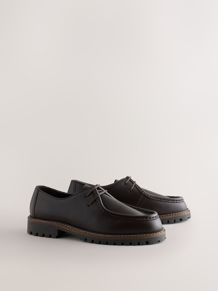 Brown Leather Apron Shoes - Image 2 of 6