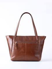 Lakeland Leather Brown Waverton Woven Tote Bag - Image 5 of 8