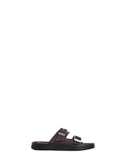 Calvin Klein Brown Double Strap Sandals - Image 1 of 4