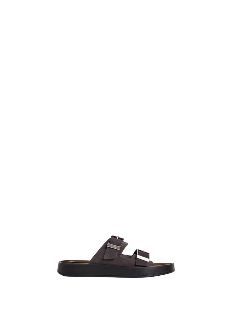 Calvin Klein Brown Double Strap Sandals - Image 1 of 4