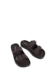 Calvin Klein Brown Double Strap Sandals - Image 2 of 4