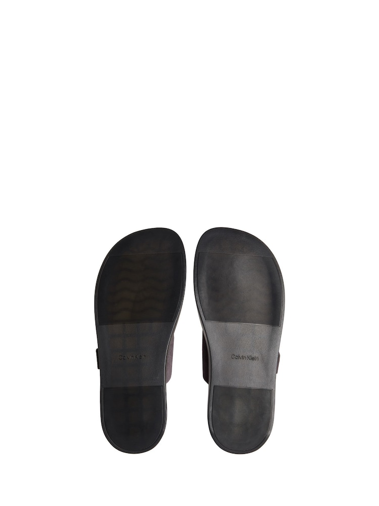 Calvin Klein Brown Double Strap Sandals - Image 4 of 4