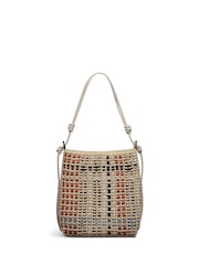 ブラウン - Radley The Camden ラフィアチェック柄ショルダーバッグ - 画像 1 / 4