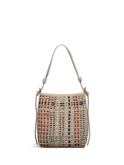 ブラウン - Radley The Camden ラフィアチェック柄ショルダーバッグ - 画像 2 / 4