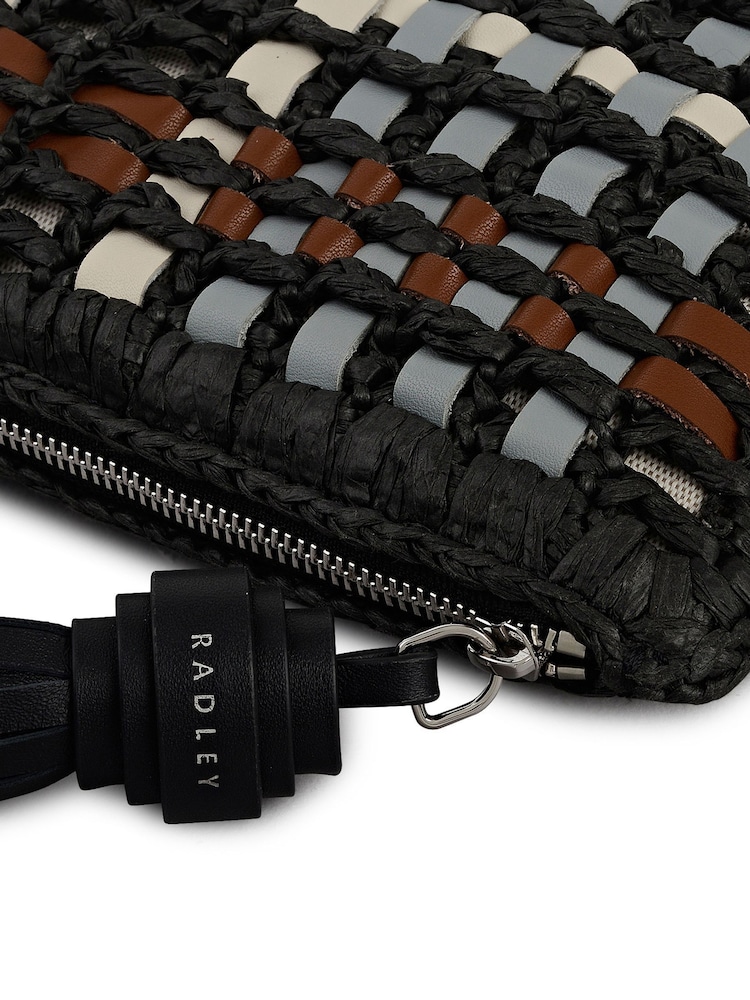 Radley Black The Camden Raffia Check Pouch - Image 5 of 5 Radley Black The Camden Raffia Check Pouch - Image 5 of 5